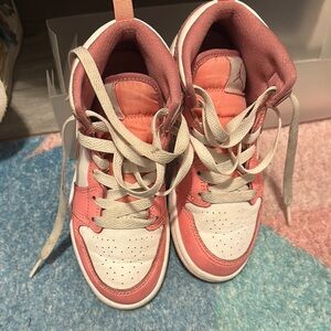 Kids Pink and White Sneakers